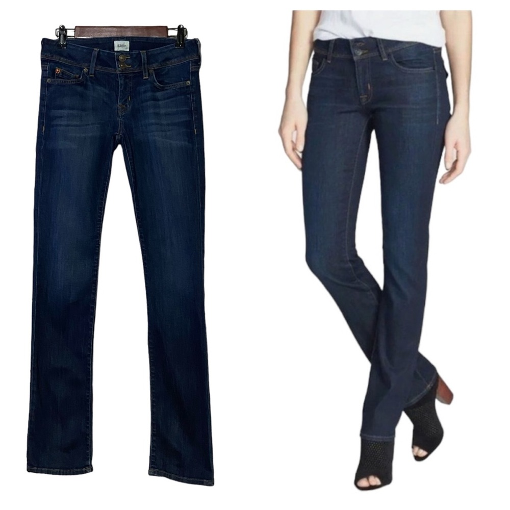 Hudson Women’s Ginny Straight Jeans Flap Back Pocket Women’s 27 Blue